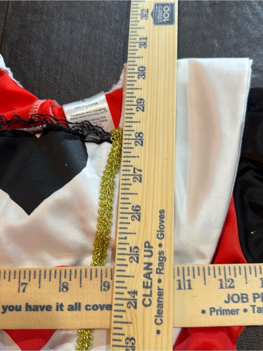 Red & Black Queen of Hearts Kids Costume Cape and Dress- Sz Small - Picture 6 of 11